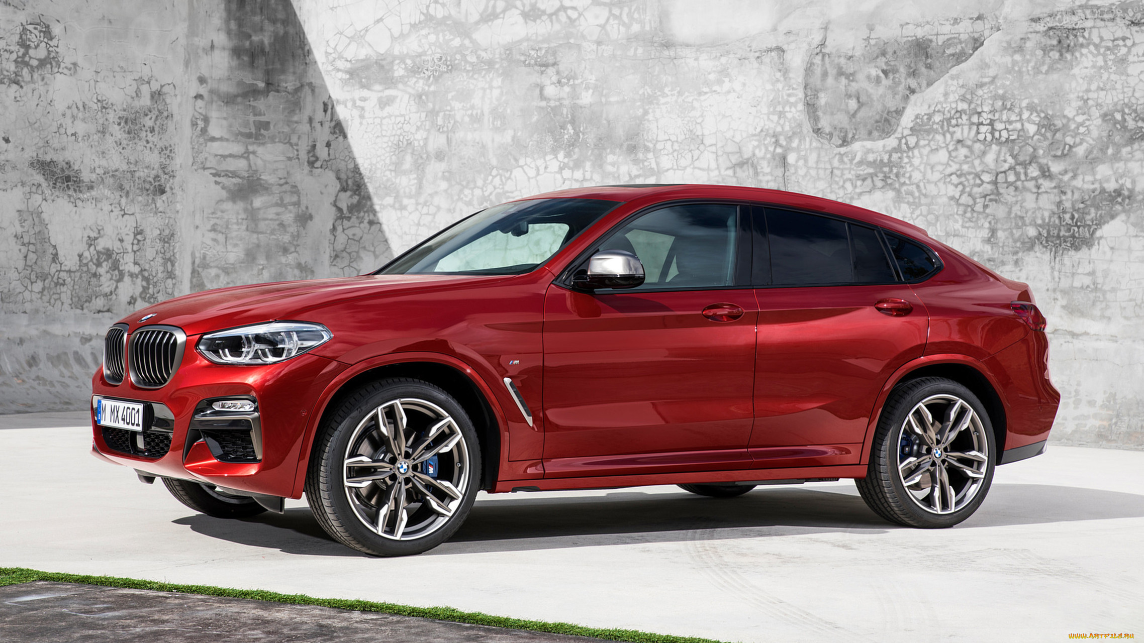 bmw x4 m40d 2019, , bmw, x4, m40d, 2019, red